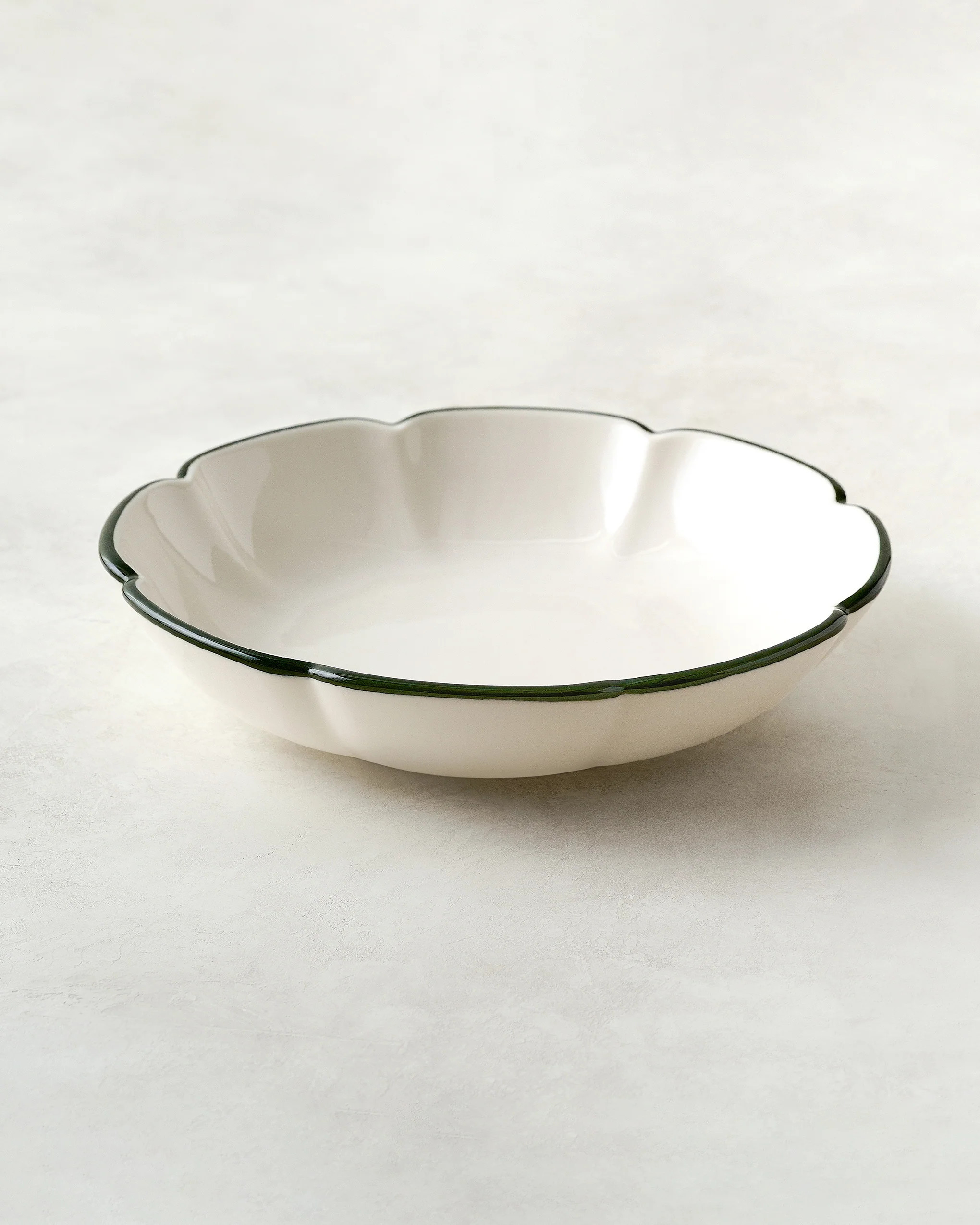 Green Luna Scalloped Pasta Bowl | Magnolia