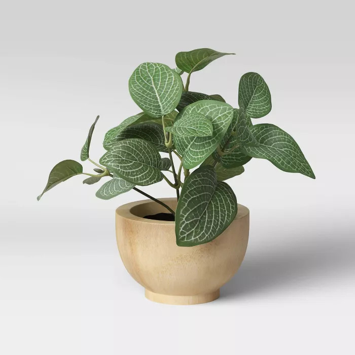 8" x 8" Artificial Verigated Leaf House Plant in Pot - Threshold™ | Target