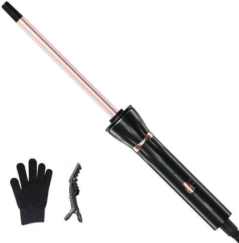 HIRAY 3/8 Inch Curling Iron,9mm Tiny Curling Wand,Ceramic Small Barrel Curling Iron with Adjustab... | Amazon (US)