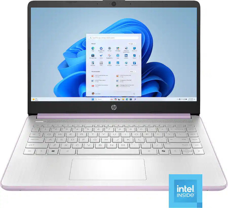 HP - 14" Laptop - Intel N150 Processor - 4GB Memory - 128GB UFS - Honey Lavender | Best Buy U.S.