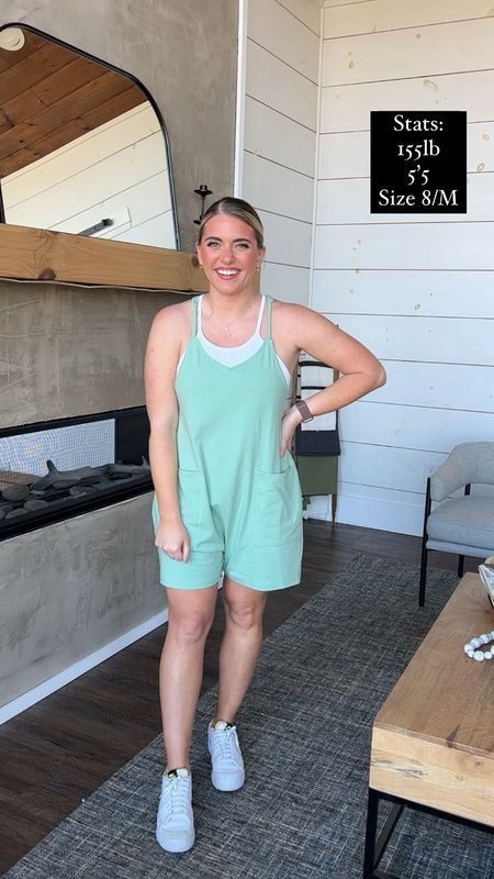 •Romper sized up 1 to the L for oversized fit but it’s TTS - M would’ve worked for me too! 
•Cropped bra tank TTS - M/L - looks & feels just like my tee people run crop 
•Birkenstock lookalike sandals TTS 
•Nike blazer platform sneakers TTS
•Lululemon everywhere belt bag lookalike 🌟 

Free people hot shot romper lookalike dupe. Free people ribbed bra dupe stretch comfy travel outfit oversized romper platform sneakers Nike blazer 

#LTKtravel #LTKunder50 #LTKFind