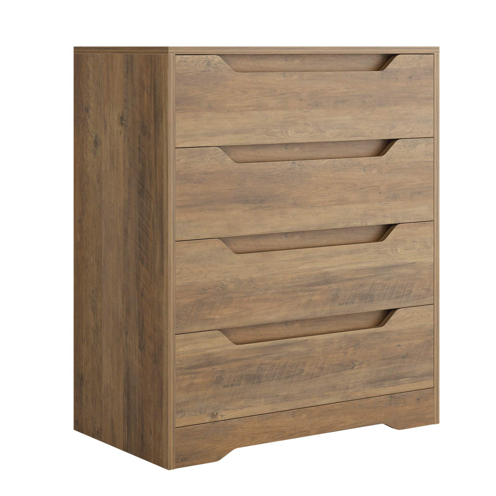 Modern 4 Drawer Dresser, Wood Chest of Drawers with Storage, Clothing Organizer with Cut-Out Handle, | Amazon (US)