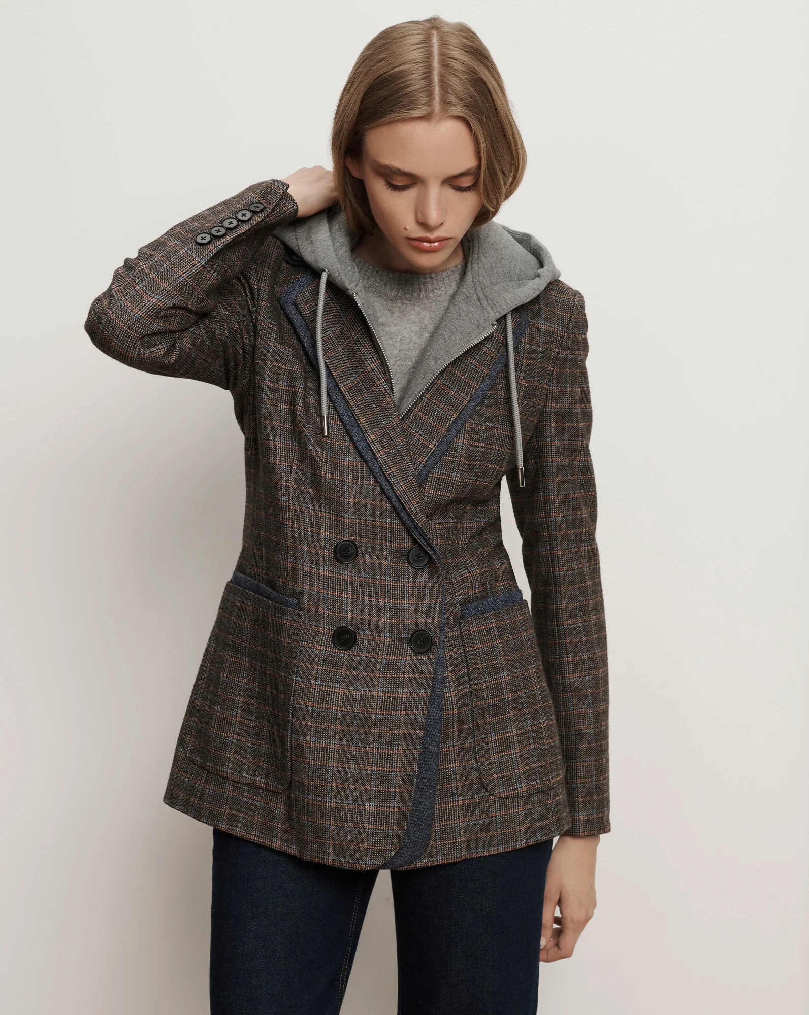 Hedi Plaid Dickey Jacket | Veronica Beard