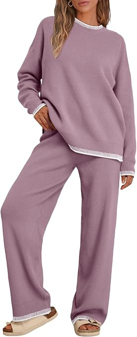 LILLUSORY 2 Piece Knit Lounge Sets Womens Matching Sweater Sets | Amazon (US)