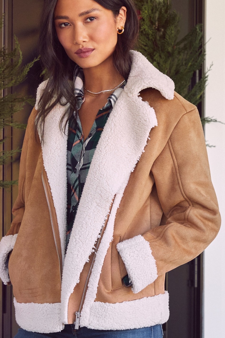 I think I might need this faux shearling jacket. The color is 🤌🏻 and I like that it doesn’t have have buckles and belts. Love the clean lines. 

#LTKSeasonal #LTKstyletip #LTKHoliday