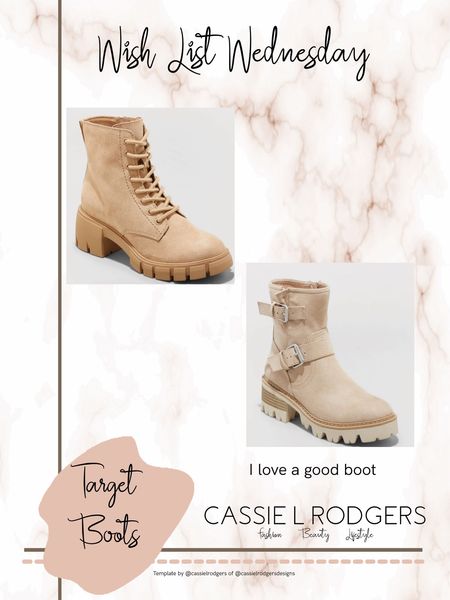 Target boots for fall 
Wishlist Wednesday 

#LTKSeasonal #LTKshoecrush #LTKunder50