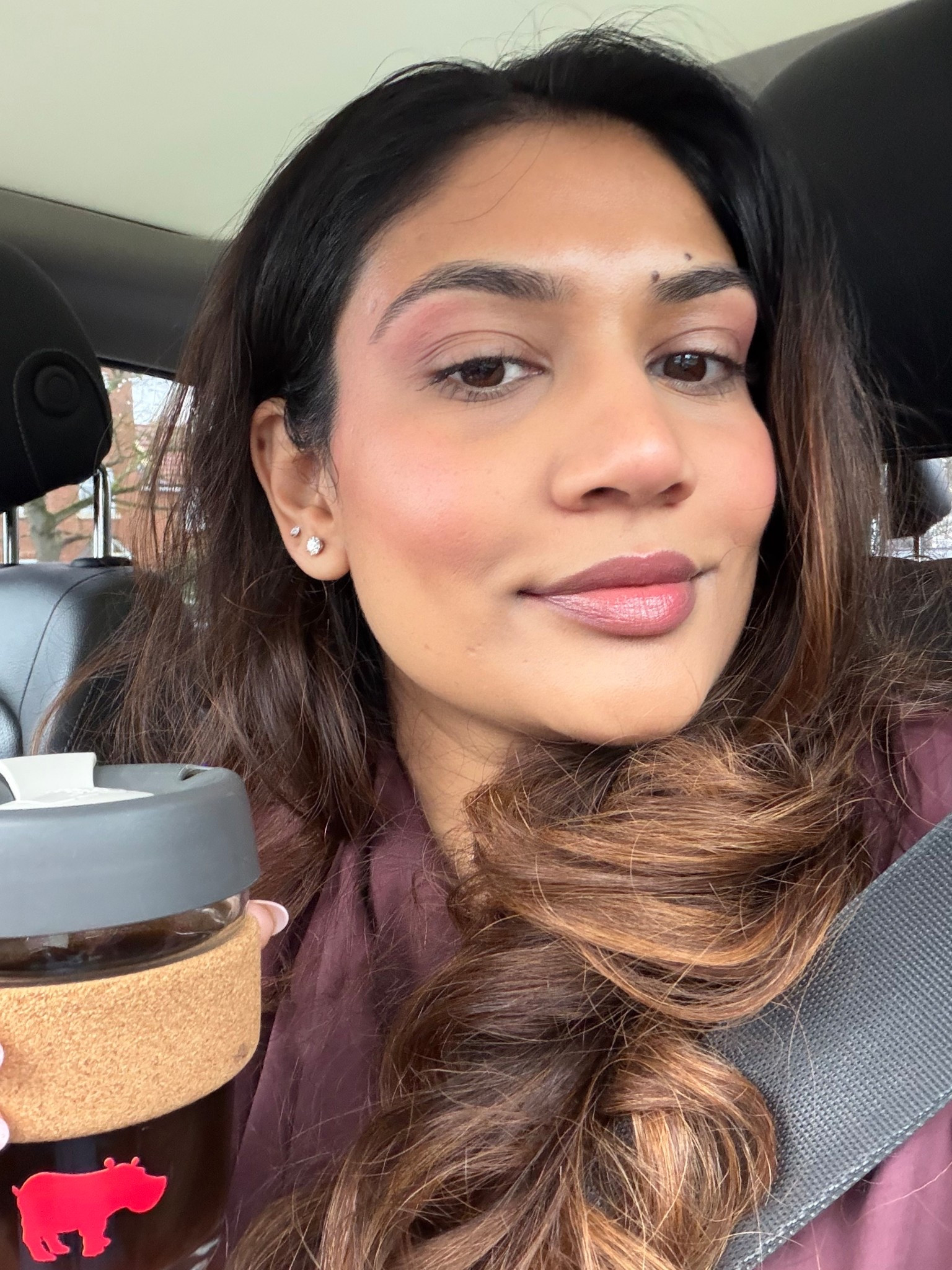 Perfect lip combo - brown/burgundy. Last three links are US 🫶🏽

Rhode lip liner in shade flex
Charlotte Tilbury lipstick Pillow Talk
L’Oreal lip plumper 390 cherry cherrie