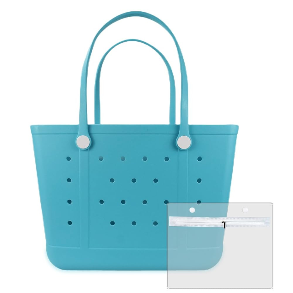 Beach Bag, Waterproof Beach Tote, Rubber XL Tote Bag, Washable and Durable Open Handbag for Boat ... | Amazon (US)