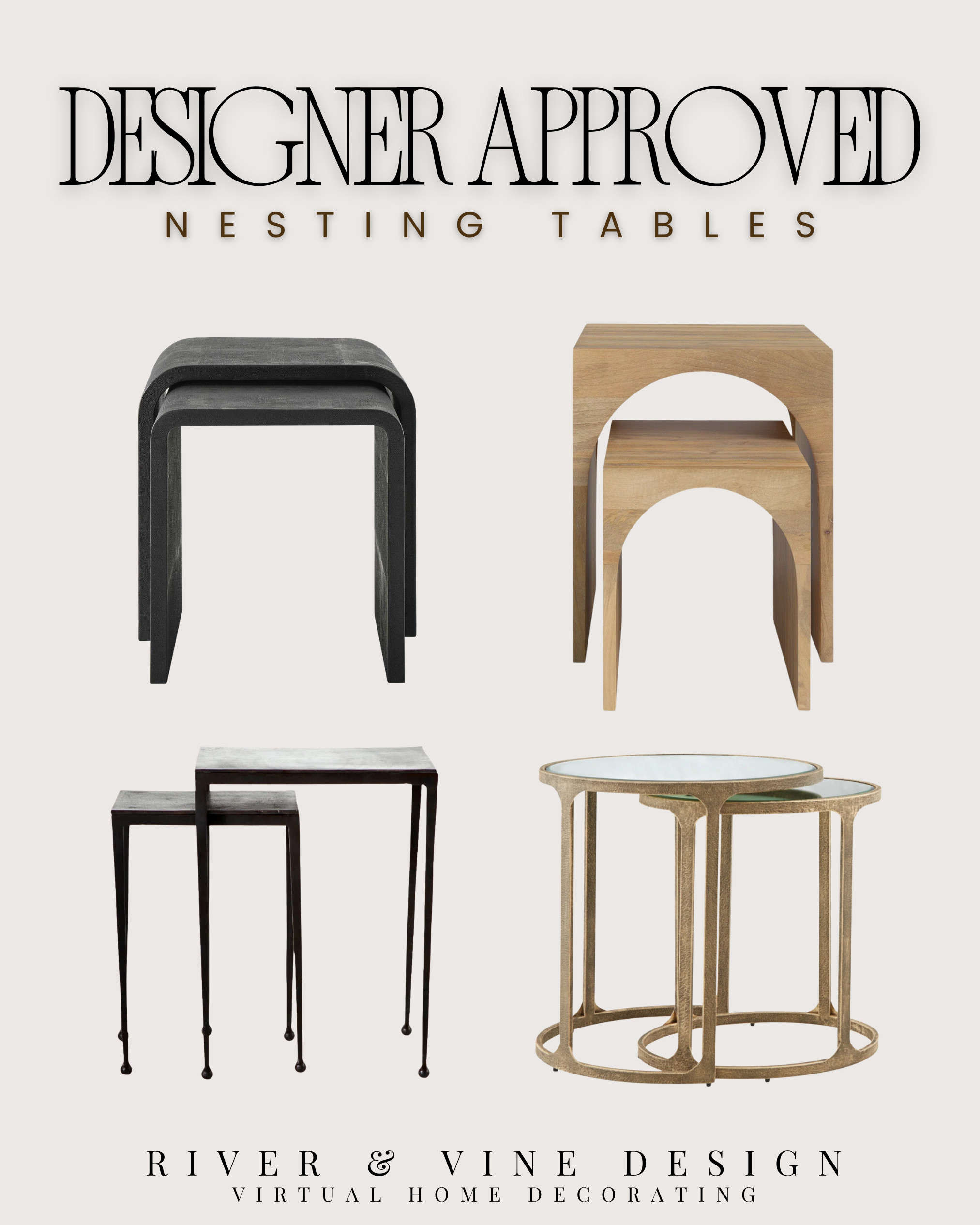 If you’re short on space but still want your room to feel styled, this is the move.

Nesting tables give you flexibility without sacrificing design—they tuck away when you don’t need them, and expand when you do. Perfect for smaller living rooms or anyone who wants that layered, designer look without clutter.

It’s one of those pieces that feels small, but makes a big difference.

Which set would you choose—the wood or the black? I’d go wood for warmth every time. 

 #LTKHome