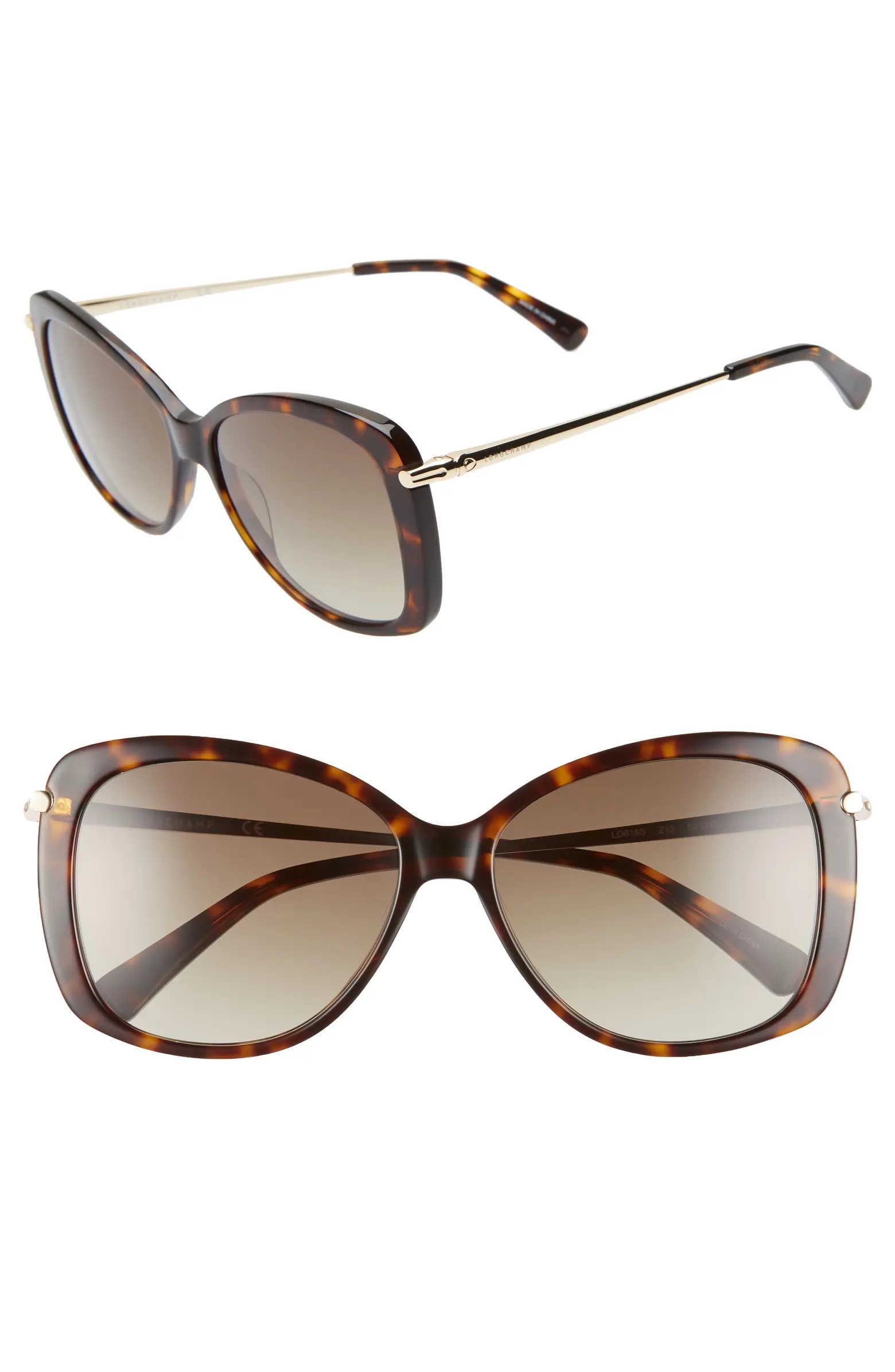 56mm Gradient Lens Butterfly Sunglasses | Nordstrom Rack