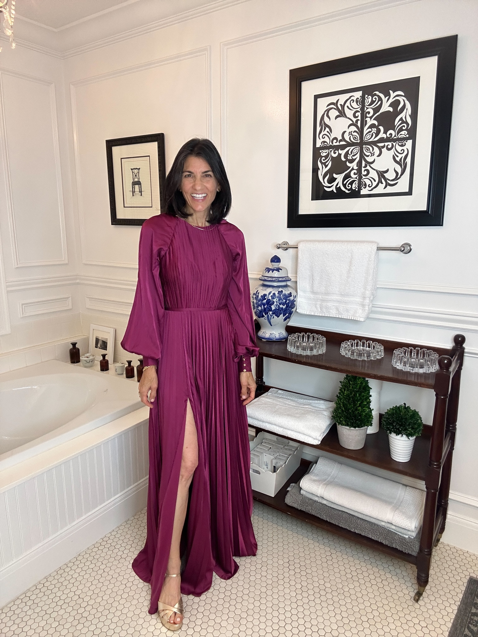 #Ootd #over50 #fashion #styleinspo #outfitinspo #over50style #outfits #outfit #style #wedding #motherofthegroom #bridal #motherofthebride #dress #gown #longsleevedress