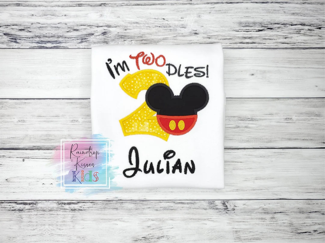 Mickey Mouse 2nd Birthday Shirt - Second Birthday Mickey Shirt - Personalized Mickey Birthday Shi... | Etsy (US)