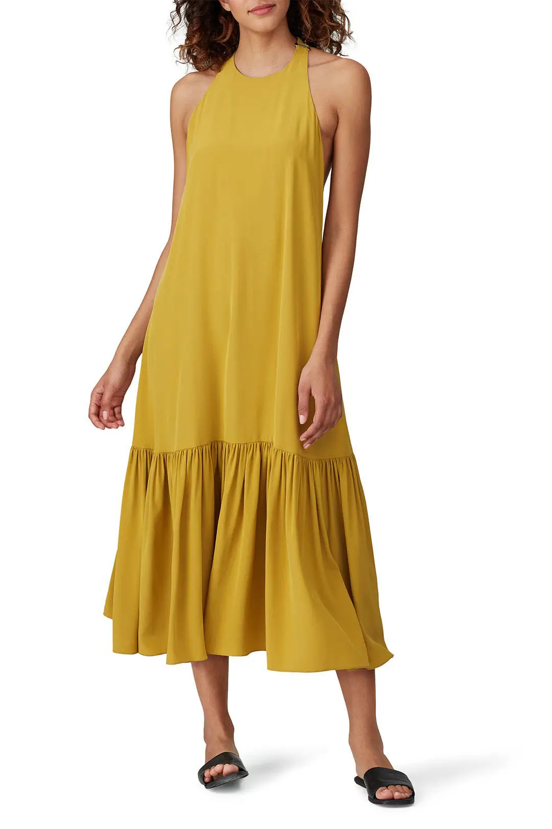 Tibi Eco Silk Halter Dress | Rent The Runway