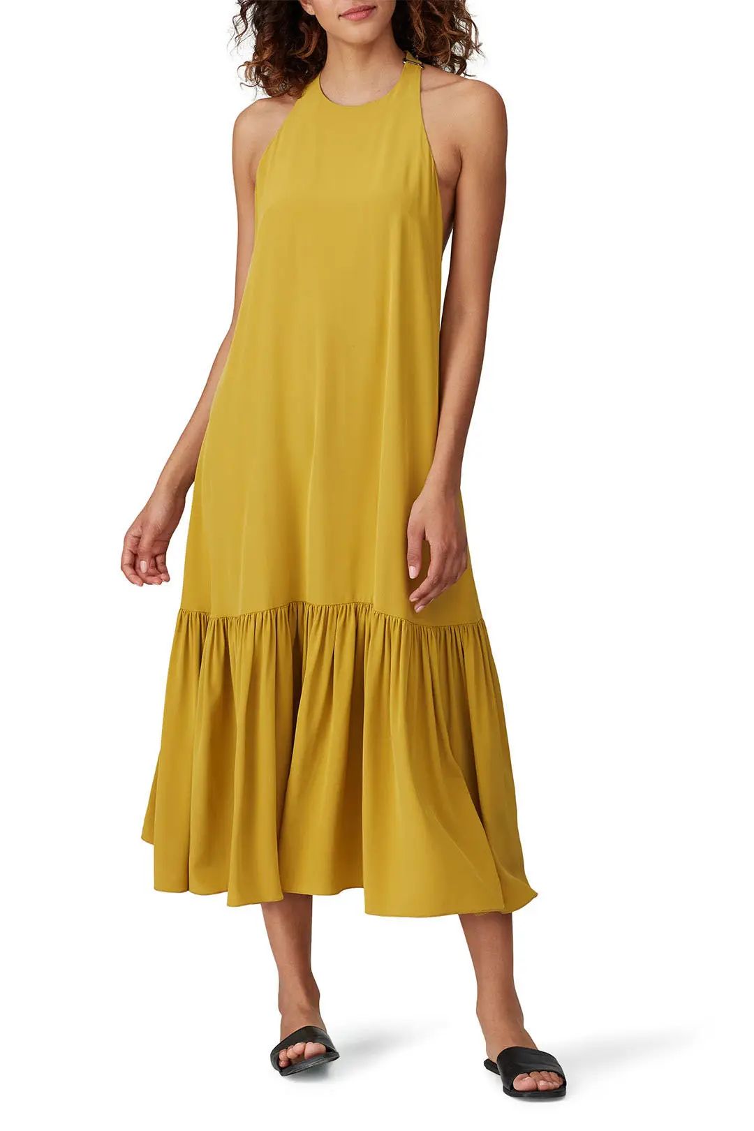 Tibi Eco Silk Halter Dress | Rent The Runway