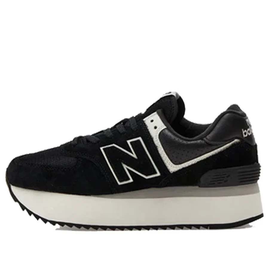 (WMNS) New Balance 574+ 'Black White' | KICKS CREW