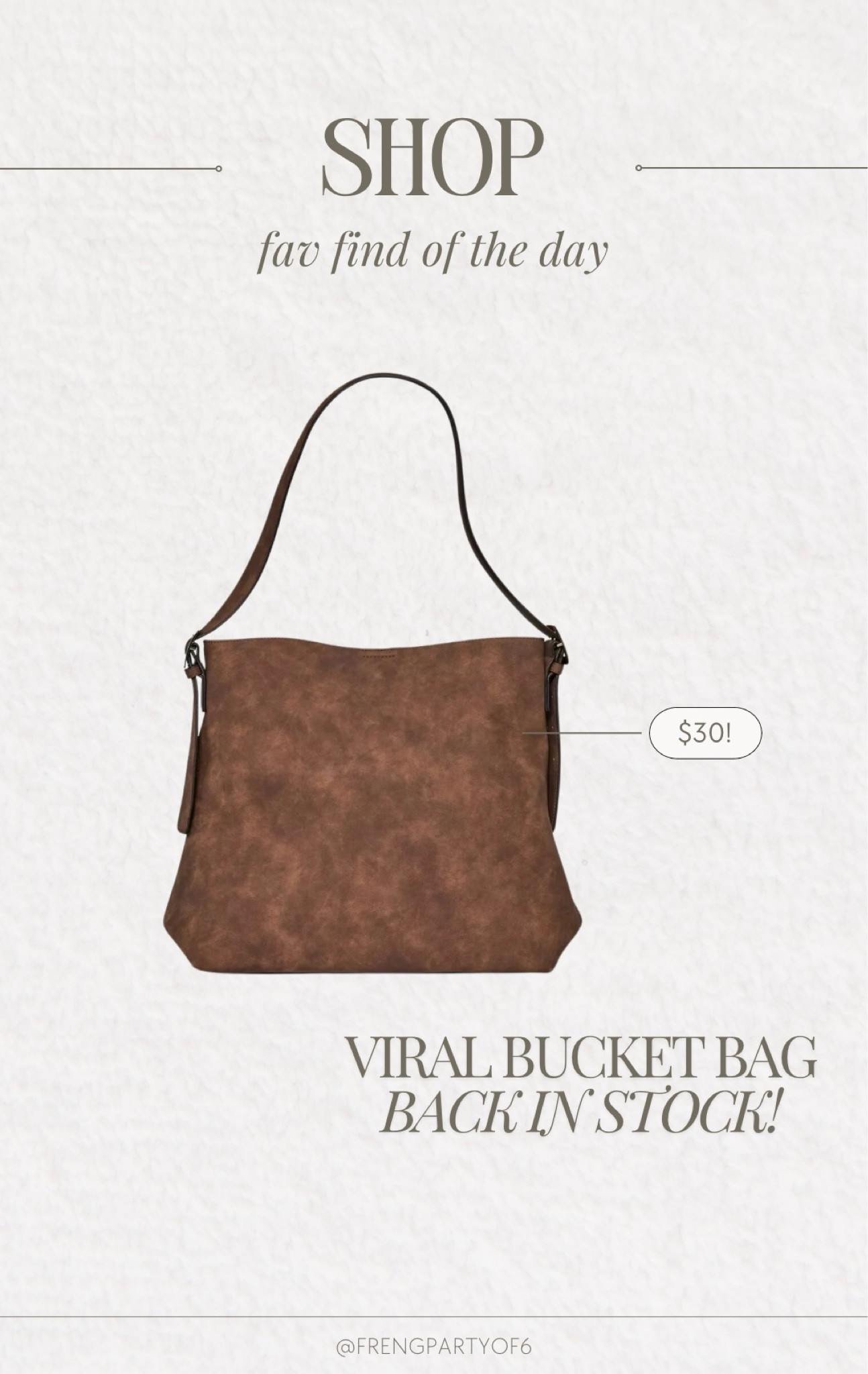 $30 viral bucket bag back in stock!

#LTKItBag #LTKStyleTip #LTKFindsUnder50
