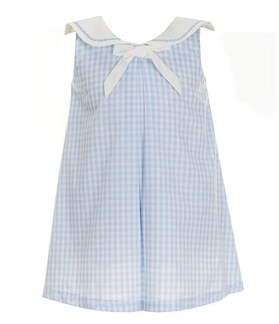 x The Broke Brooke Little Girls 2T-6X Annabelle Woven Gingham Sailor Dress | Dillard's