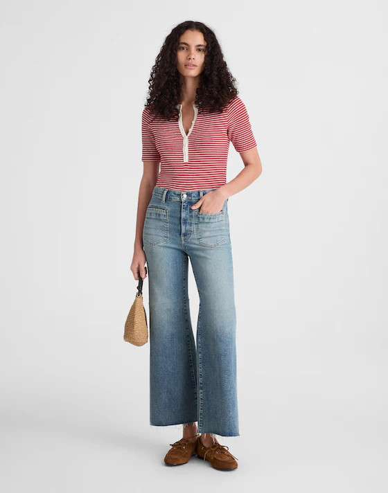 Flared Wide-Leg Crop Jeans | Madewell
