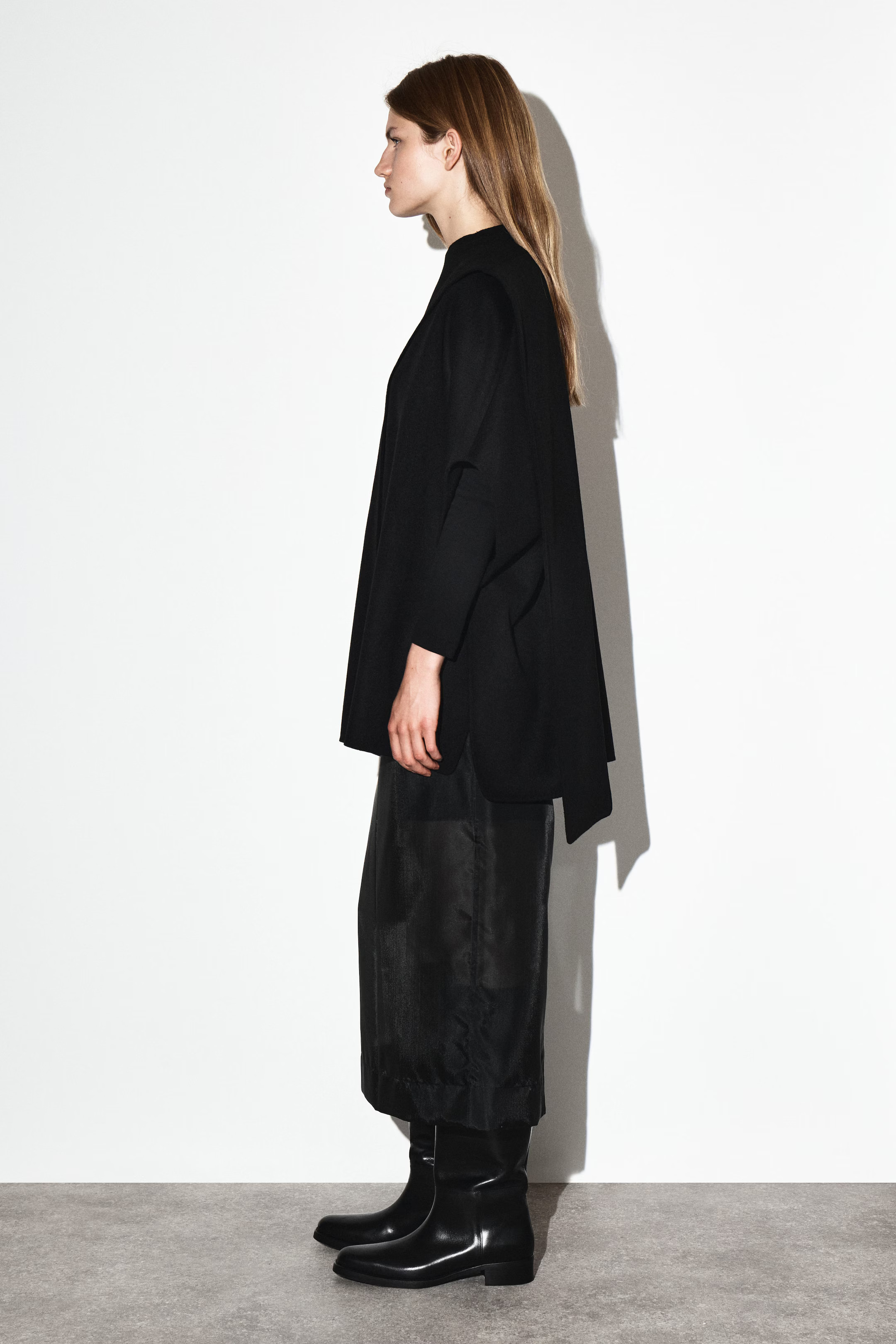 DOUBLE-FACED WOOL SCARF CAPE - BLACK | COS | COS (EU)