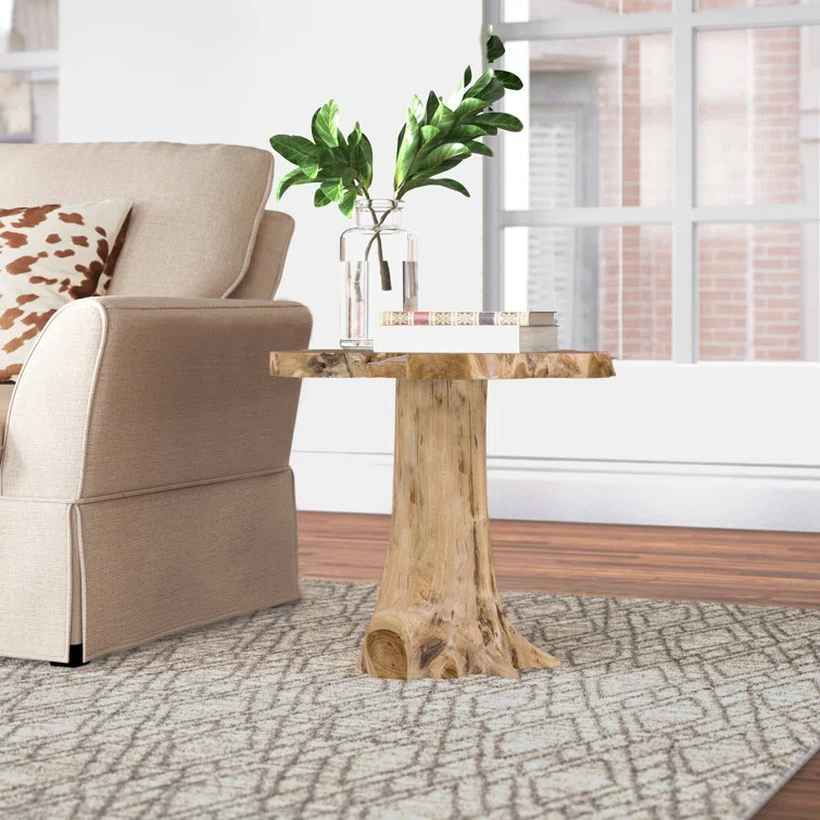 Charter 21'' Tall Solid Wood Tree Stump End Table | Wayfair North America