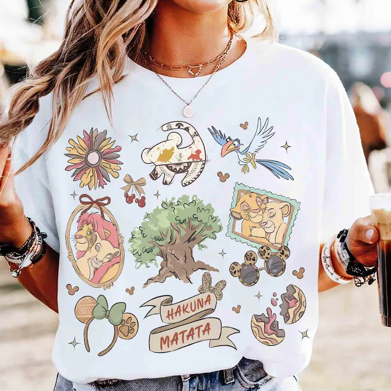 Retro Disney the Lion King Hakuna Matata Shirt, Timon Pumbaa Simba Nala Mufasa Safari Mode Tee, A... | Etsy (US)