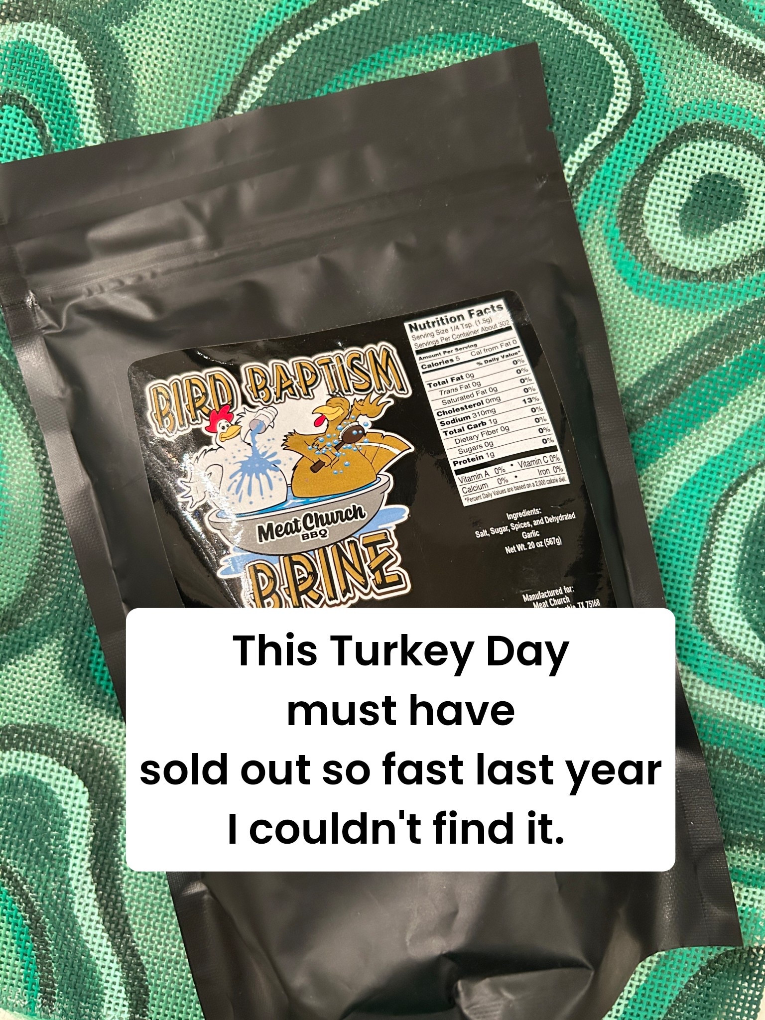 Only a few left on Amazon. People around here drive for HOURS to snag some of this VIRAL brine. Meat Church has a following and for good reason. 

BTW if you're local in the San Antonio area, Taylors Ace  Hardware in Boerne has some too. 

#thanksgiving #turkeyday #friendsgiving #entertainjng #bbq

#LTKfoodie