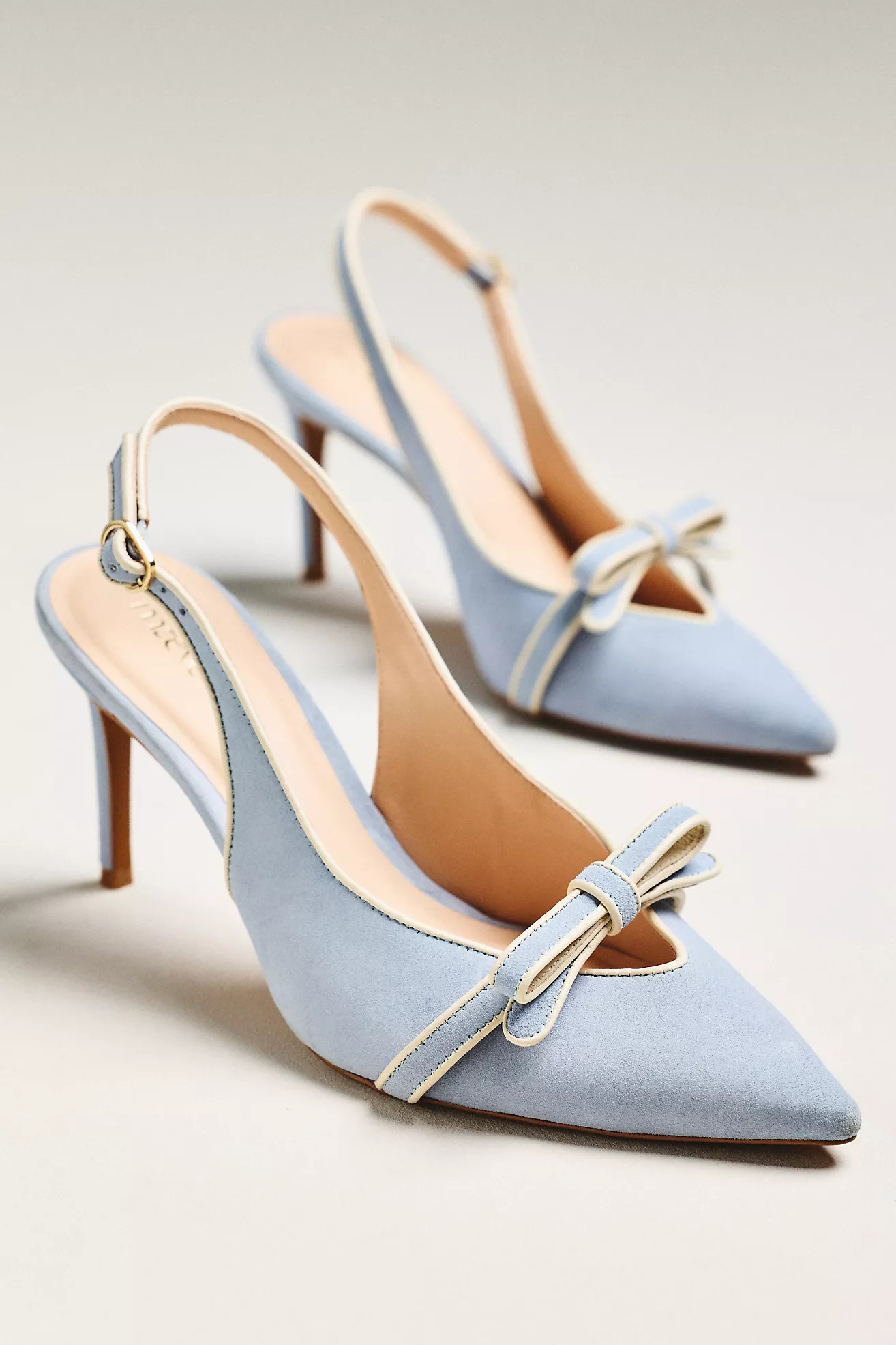 Maeve Bow Pointed-Toe Slingback Heels | Anthropologie (US)