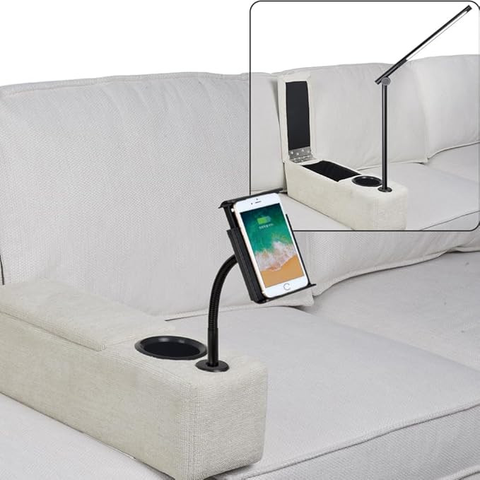 Multifunctional Couch Armrest, Sofa Armrest with Cup Holder, Removable Sofa Caddy with Storage,Eq... | Amazon (US)