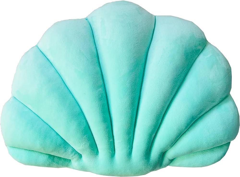 Seashell Pillow, Lake Green Shell Pillow, Outdoor Indoor Room Decor, Ocean Series Velvet Shell Sh... | Amazon (US)