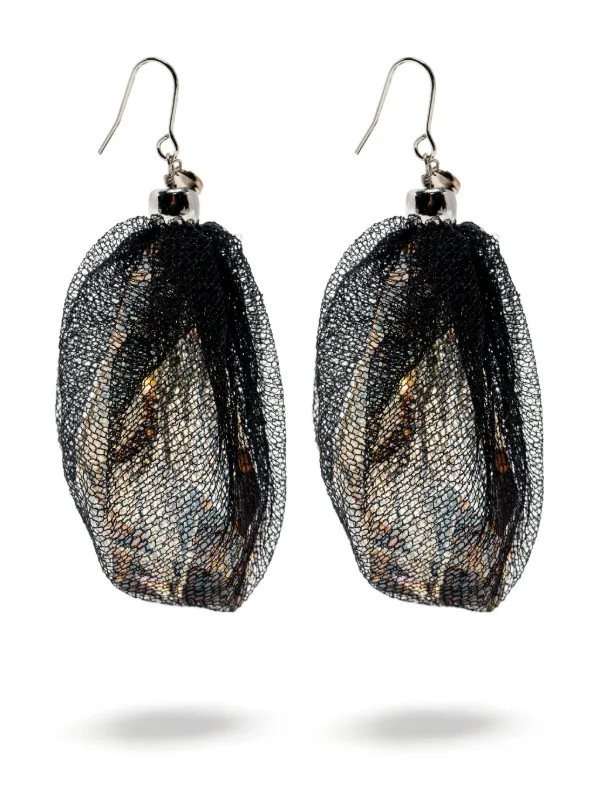 tulle crystal earrings | Farfetch Global