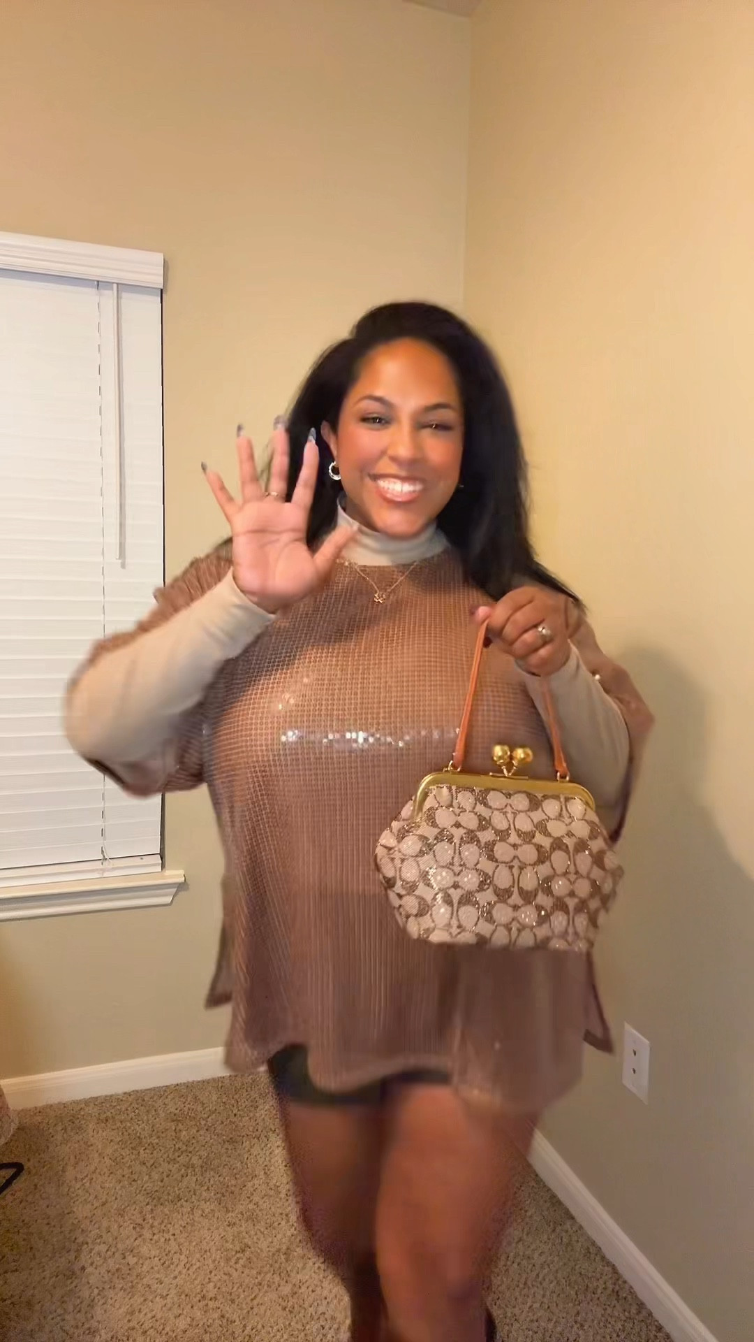 It’s giving espresso winter outfit. I love wearing espresso/brown during the winter especially when glitter and sequence are involved ✨🤎

#LTKHoliday #LTKMidsize