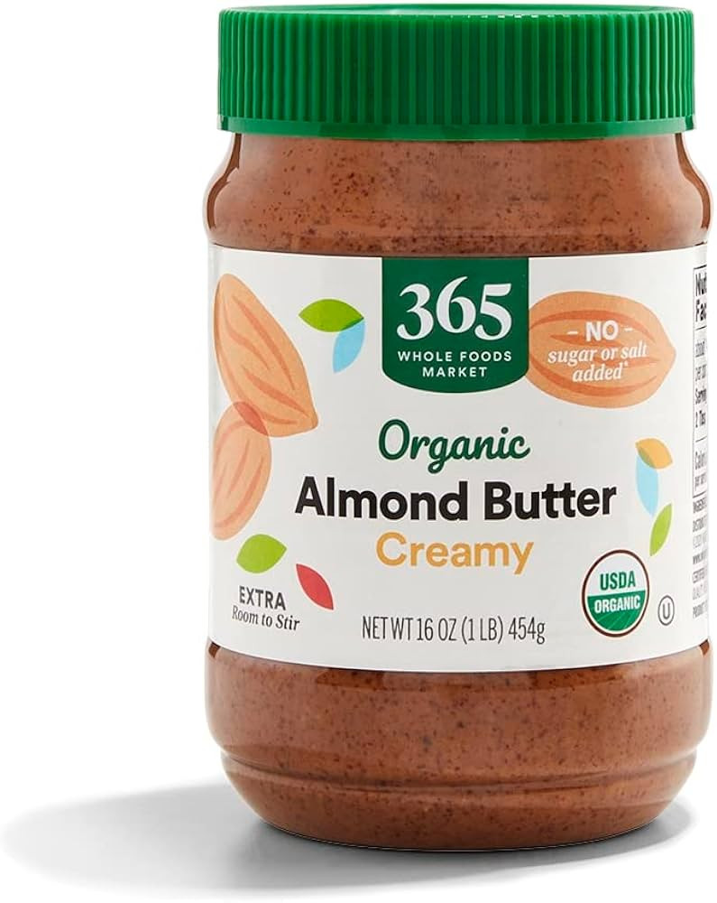 365 by Whole Foods Market, Organic Creamy Almond Butter, 16 Ounce | Amazon (US)