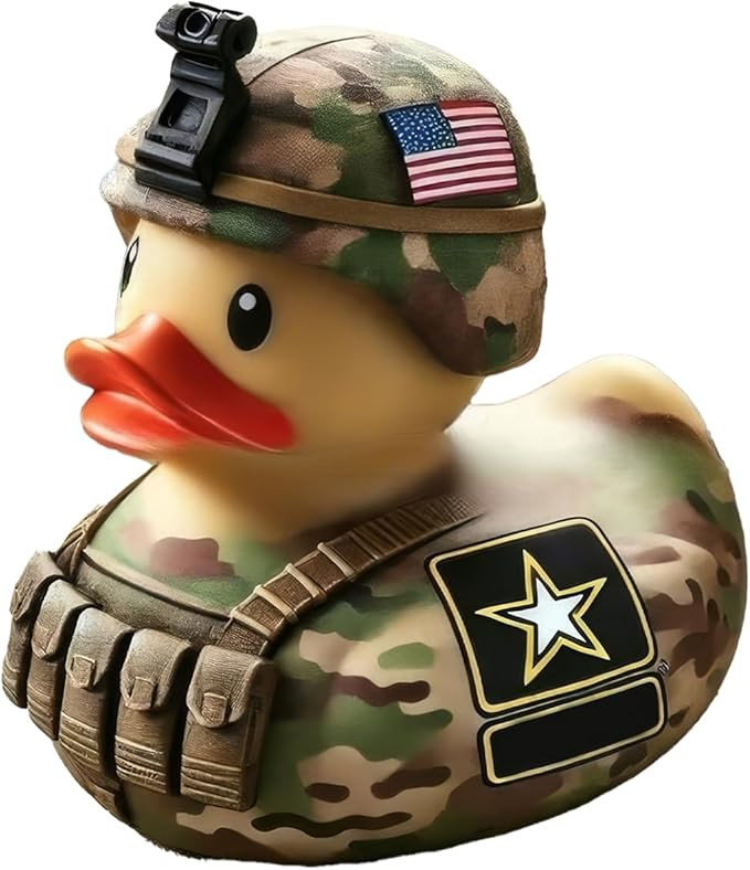 Armed Army Duck, Veteran Tribute Duck, Military Uniform Armed Forces Resin Ducks for Jeeps Duckin... | Amazon (US)