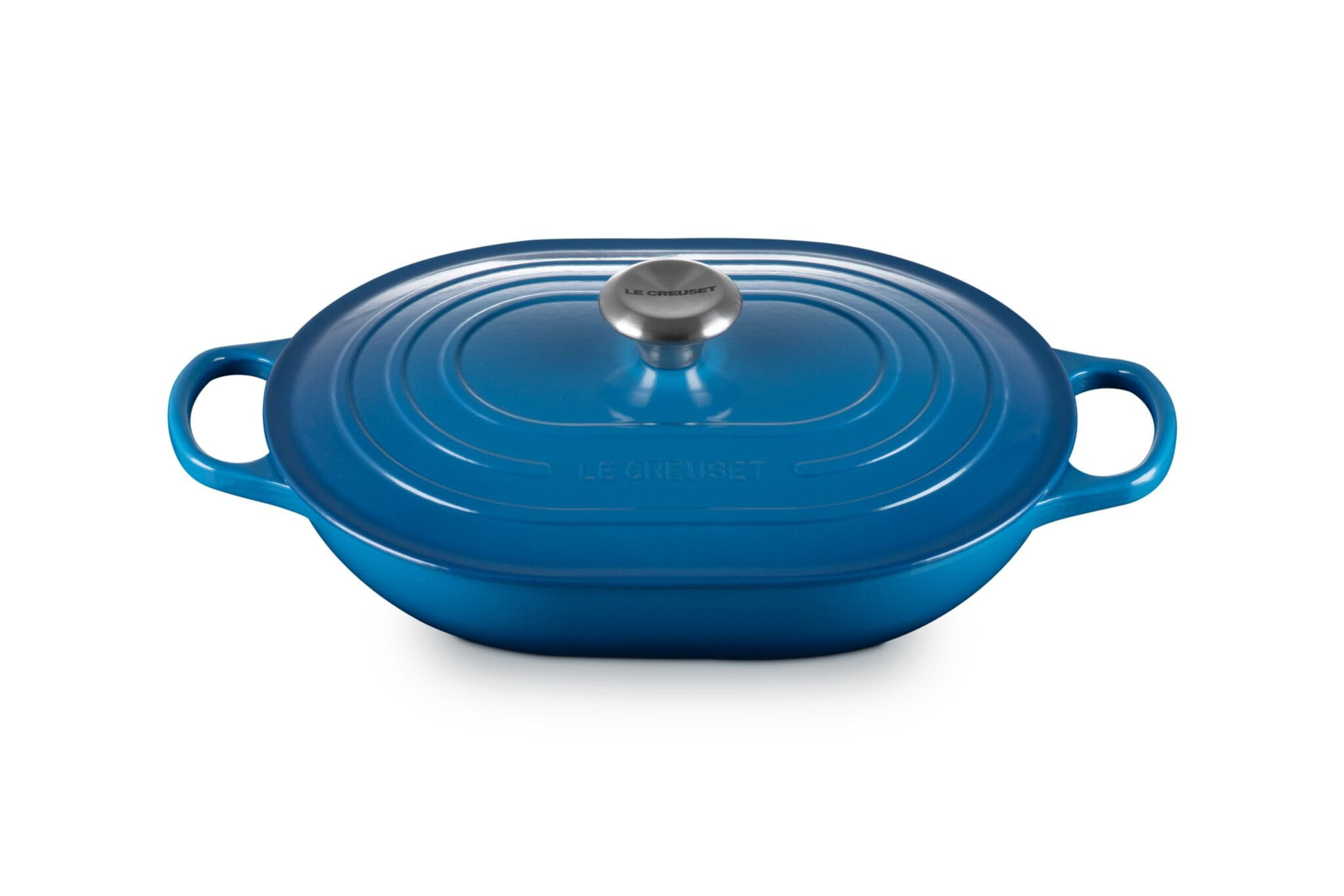 Le Creuset Enameled Cast Iron Signature Oval Casserole with Lid, 3.75 Quart, Marseille | Amazon (US)