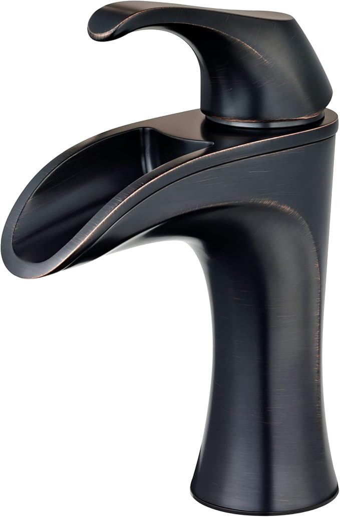 Pfister Brea Bathroom Sink Faucet, Single Control, 1-Handle, Single Hole, Tuscan Bronze Finish, L... | Amazon (US)