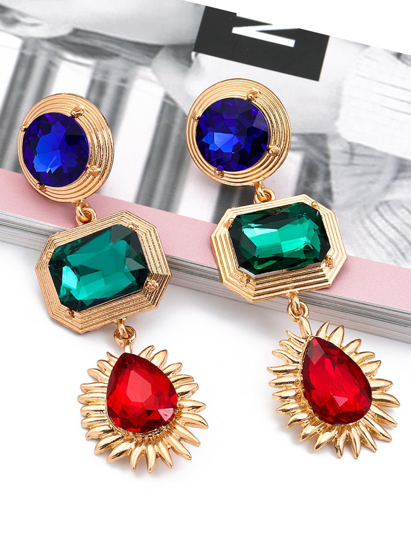 Gemstone Decor Drop Earrings | SHEIN