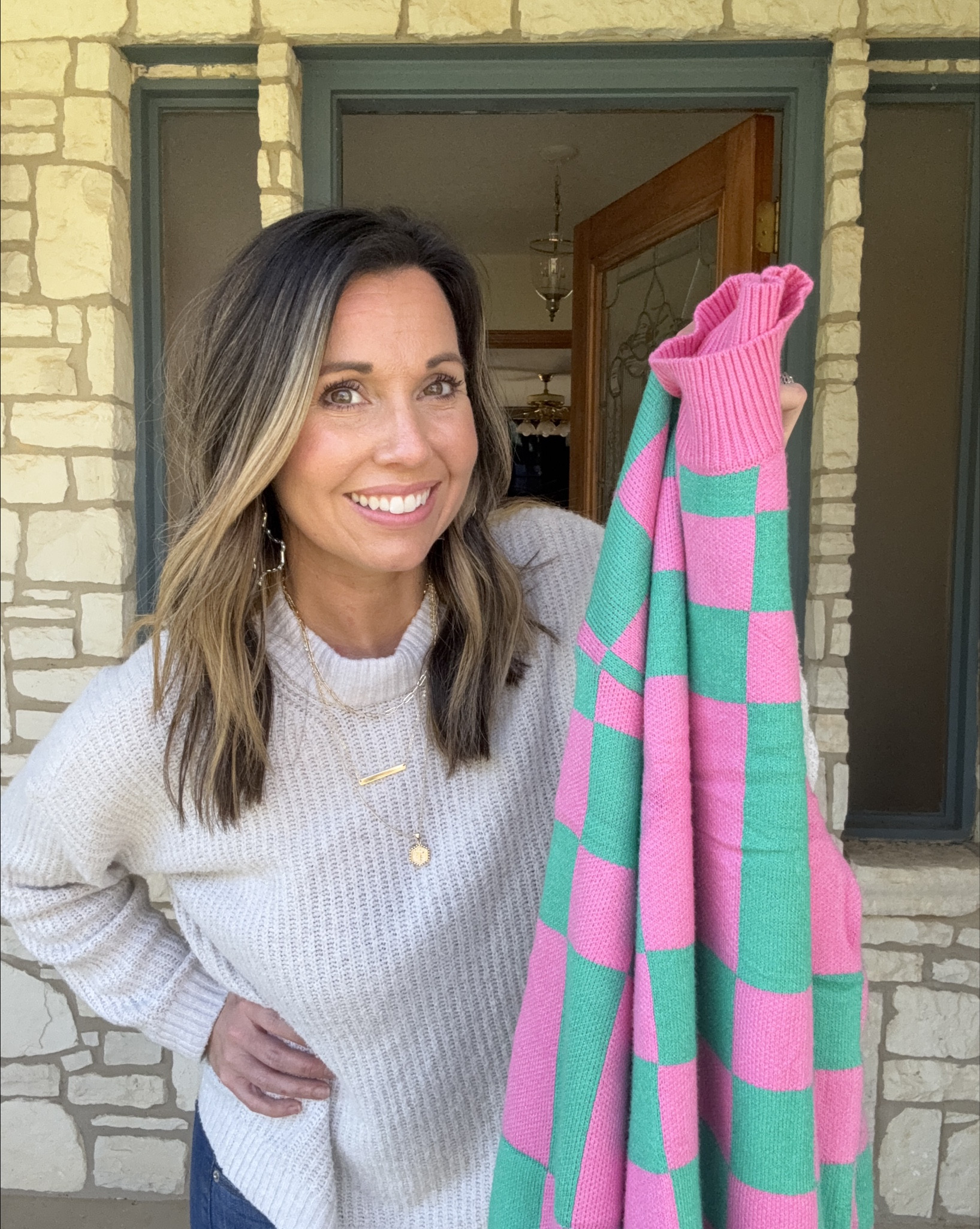 Head over to IG and style this color block sweater with me!  💗💚

#LTKPetite #LTKSeasonal #LTKShoeCrush