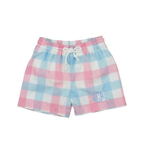 Pastel Check Swim Trunk - Shipping Late March | Cecil and Lou