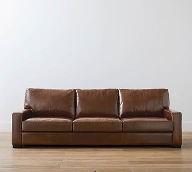 Turner Square Arm Leather Sofa | Pottery Barn (US)