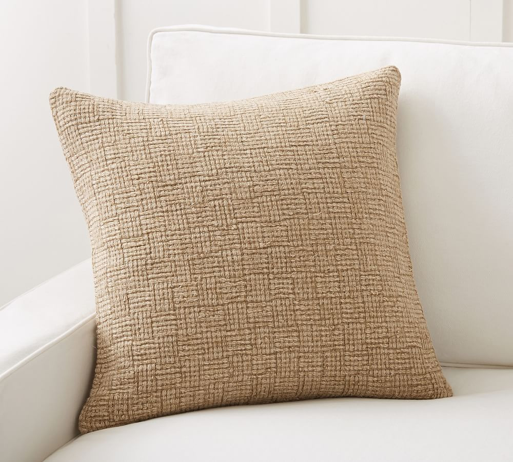 Ivy Linen Textured Pillow Covers | Pottery Barn (US)