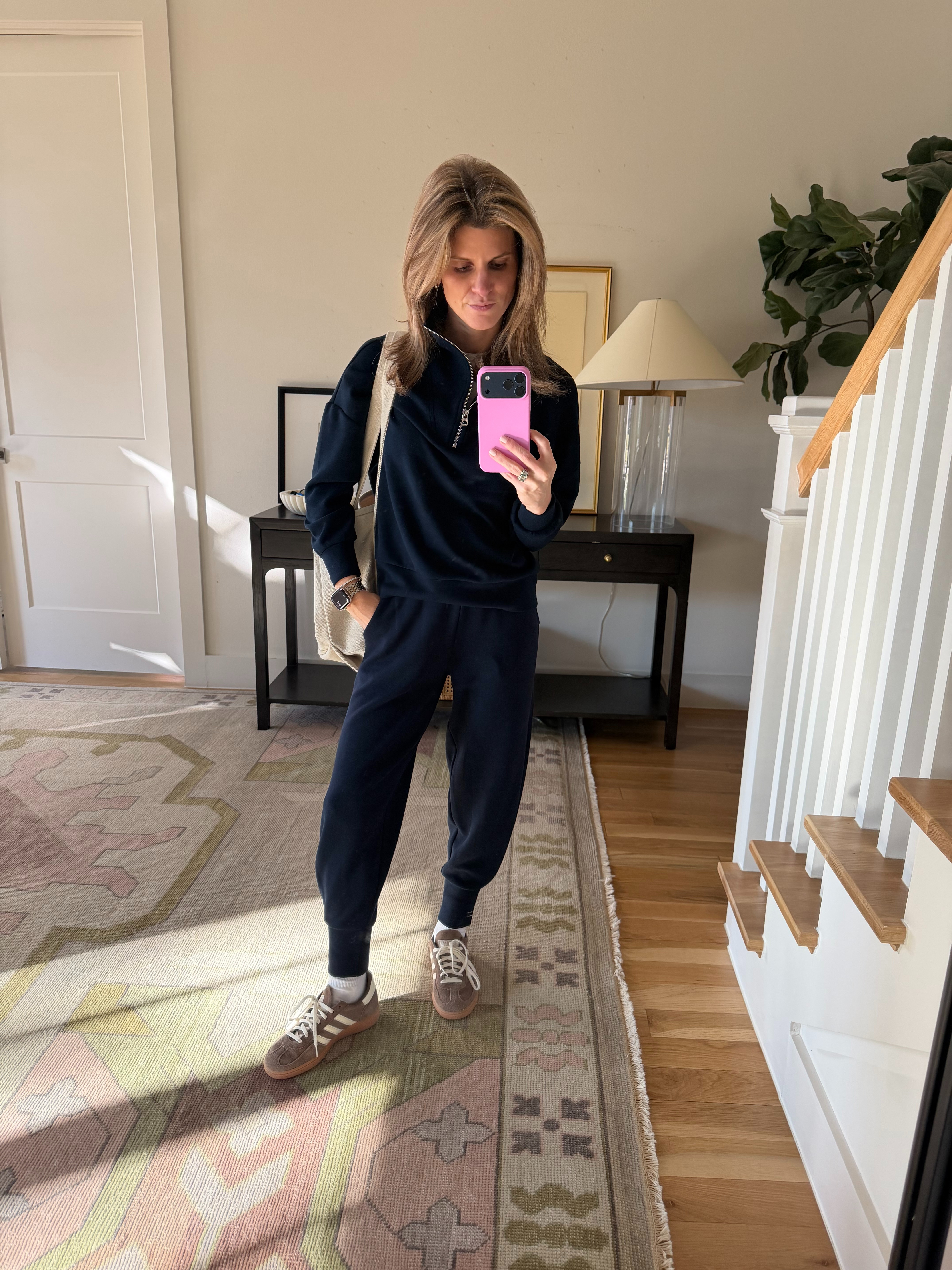 Varley Navy Set (wearing XS)
 

 