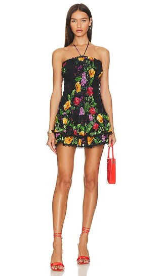 Cusia Short Dress in Black Bonita | Revolve Clothing (Global)