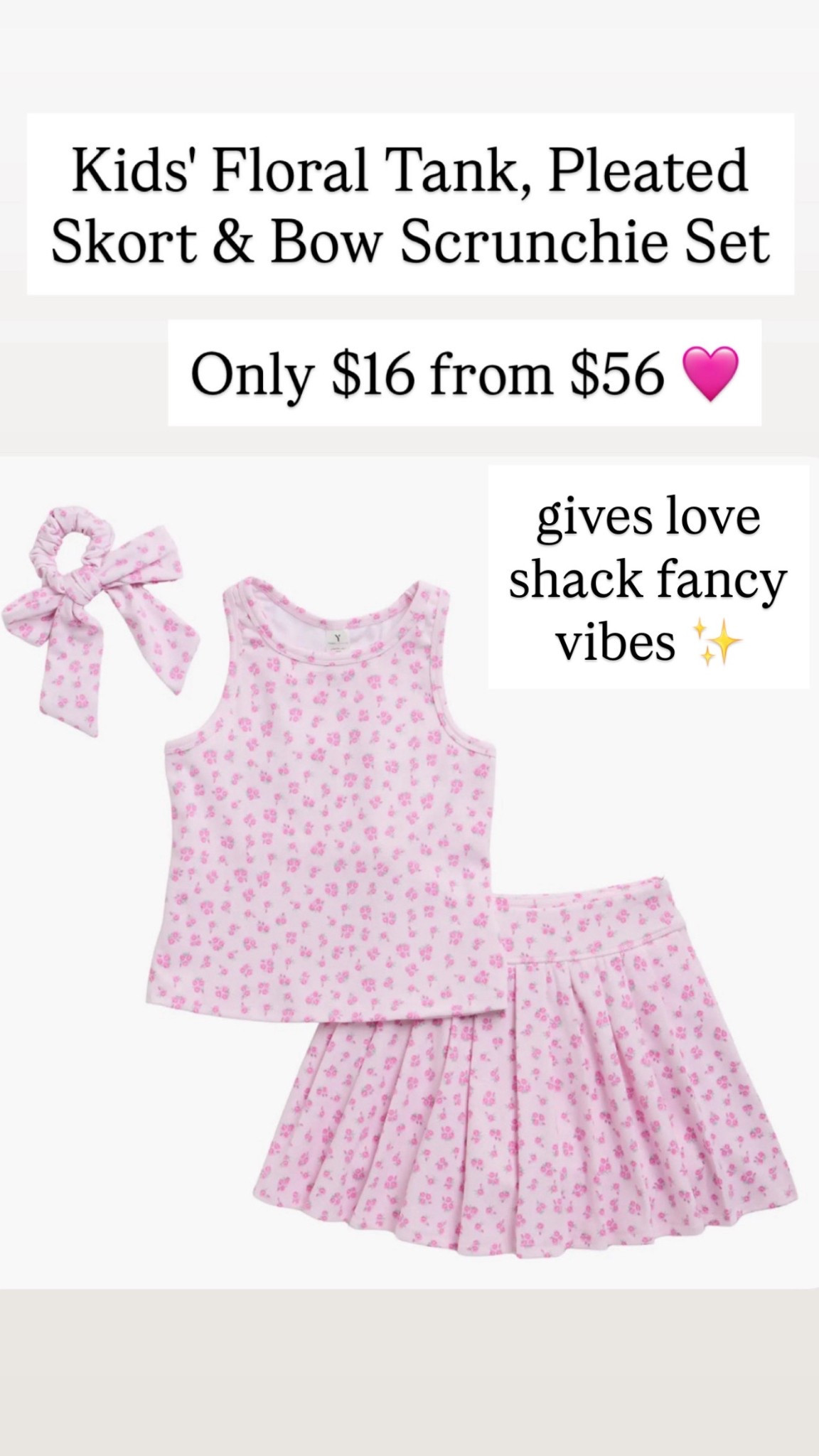 I just love this cute set! Only $16 for girls. This gives love shack fancy vibes 🩷💜

#LTKKids #LTKSaleAlert