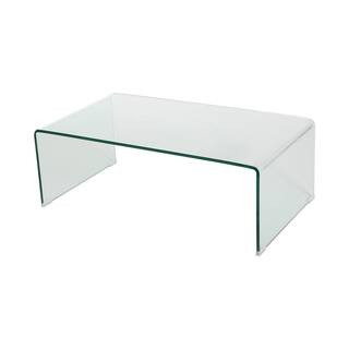 Noble House Pazel 39 in. Clear Rectangle Glass Top Coffee Table 7662 - The Home Depot | The Home Depot