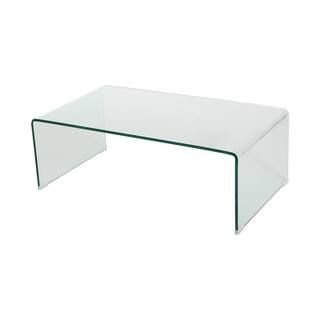 Noble House Pazel 40 in. Clear Medium Rectangle Tempered Glass Coffee Table-7662 - The Home Depot | The Home Depot