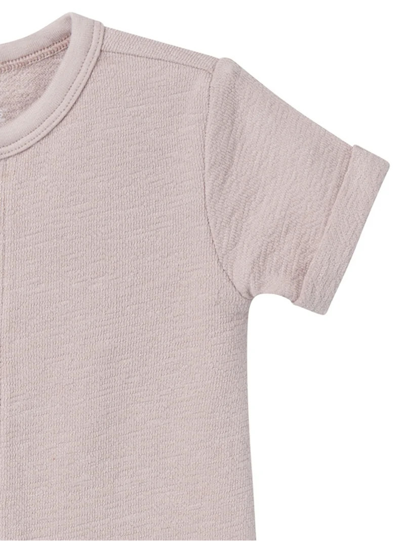 Modern Moments by Gerber Gender Neutral Short Sleeve Henley Romper, Sizes 0/3 Months - 24 Months | Walmart (US)