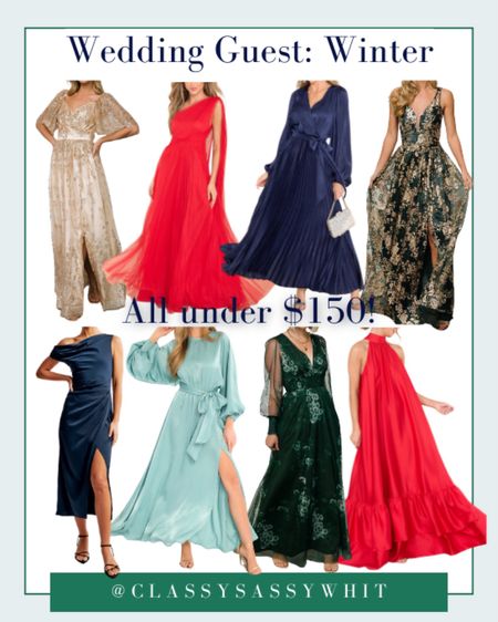 Wedding guest dresses perfect for the winter season, and they’re All under $150!!!

#LTKHoliday #LTKwedding #LTKSeasonal