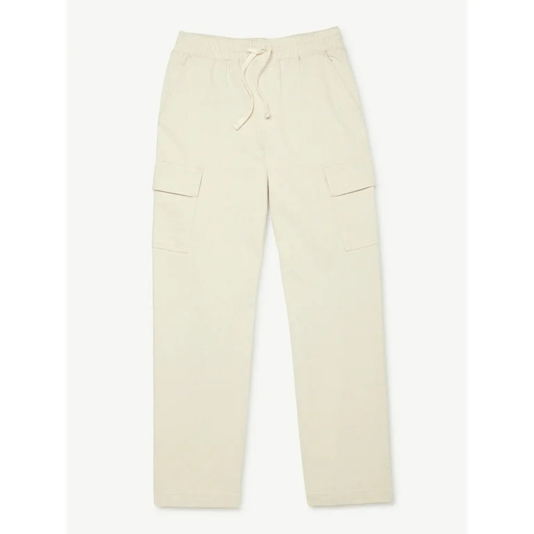 Free Assembly Boys Twill Cargo Pants with Elastic Waist, Sizes 4-18 | Walmart (US)