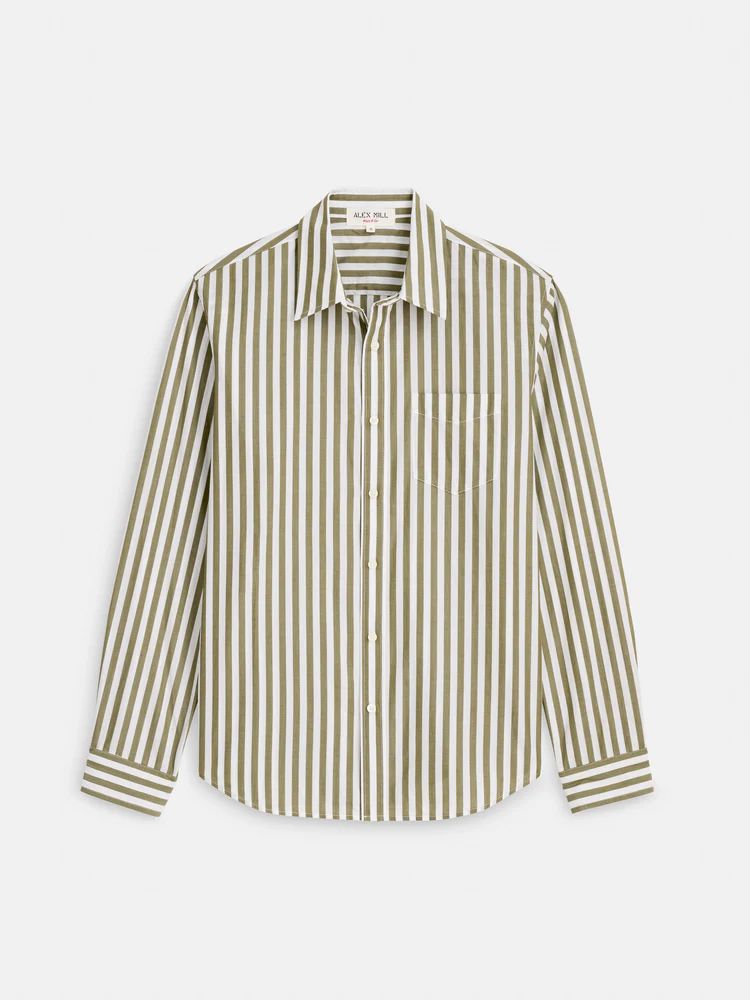 Mill Shirt in Wide Striped Paper Poplin | Alex Mill