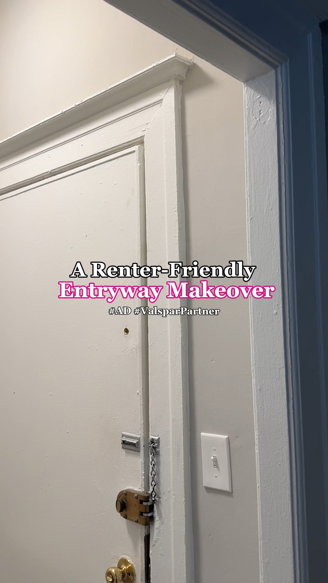 Watch me use Valspar’s Color of the Year to upgrade my friend’s entryway!